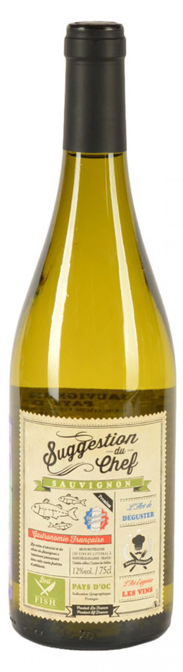 Вино Suggestion du Chef Sauvignon белое сухое Франция, 0,75 л вино vignе lourac colombard sauvignon белое сухое франция 0 75 л