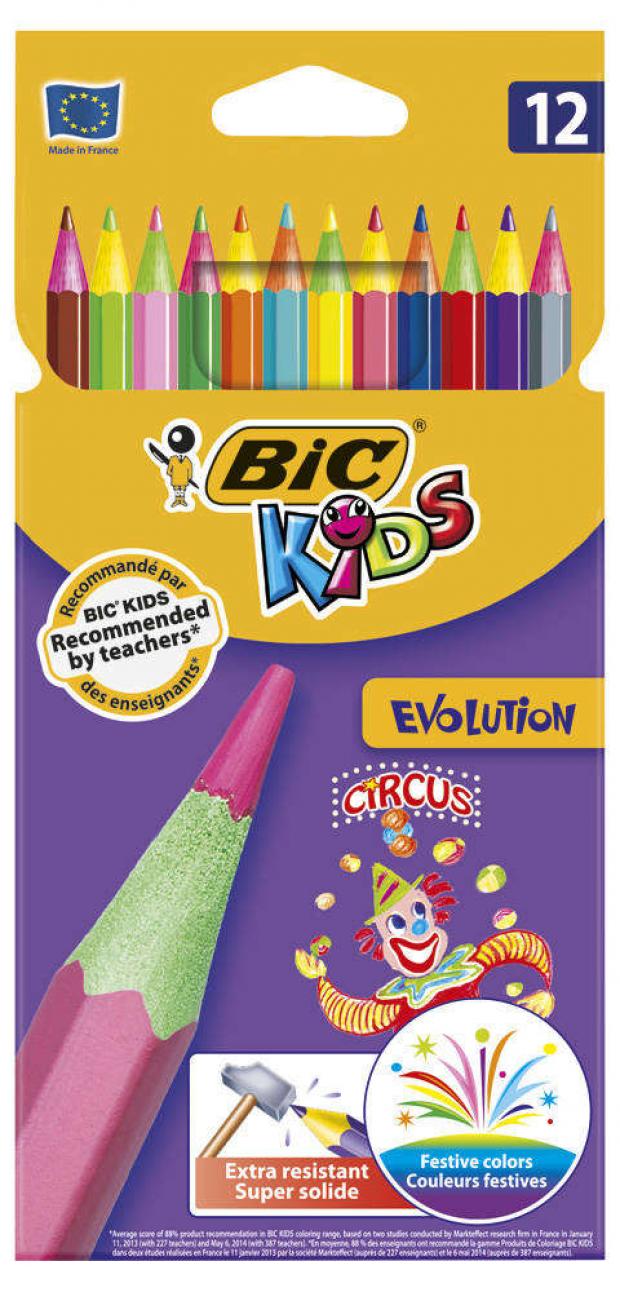 Набор цветных карандашей Bic Kids Evolution Circus, 12 шт