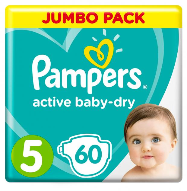 Подгузники Pampers Active Baby-Dry 5 (11-16 кг), 60 шт