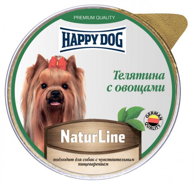 Корм для собак Happy Dog Паштет телятина с овощами, 125 г