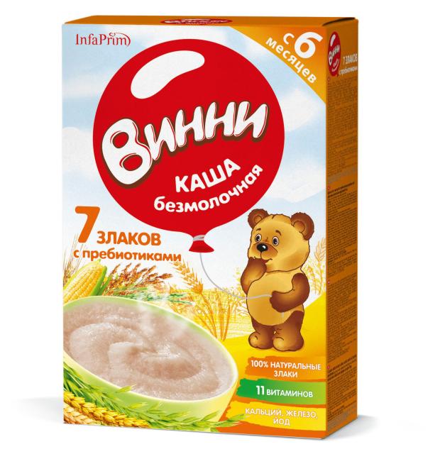 

Каша безмолочная Винни 7 злаков с пребиотиком с 6 месяцев, 200 г
