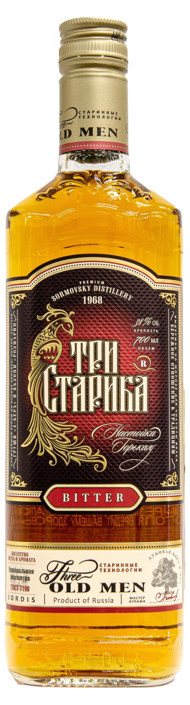 Настойка горькая Три старика Россия, 0,7 л