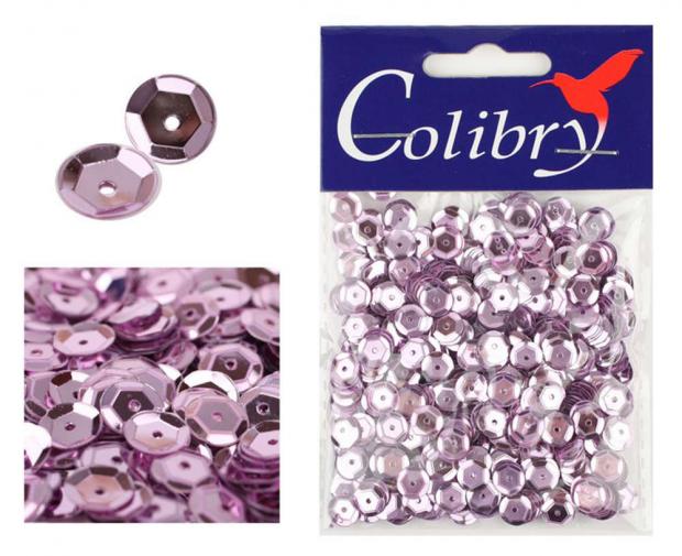 Пайетки Colibry 6 мм фиолетовые 10 г 59₽