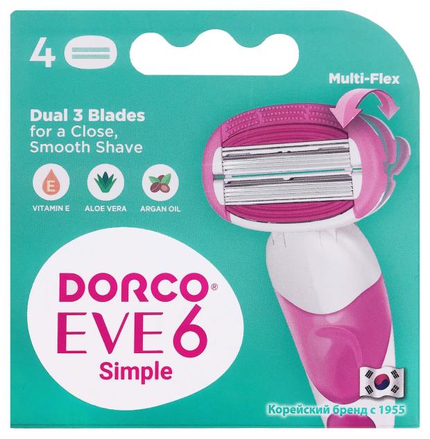 

Сменные кассеты Dorco с 3+3 лезвиями для бритвенного станка Eve 6 LSXA1040