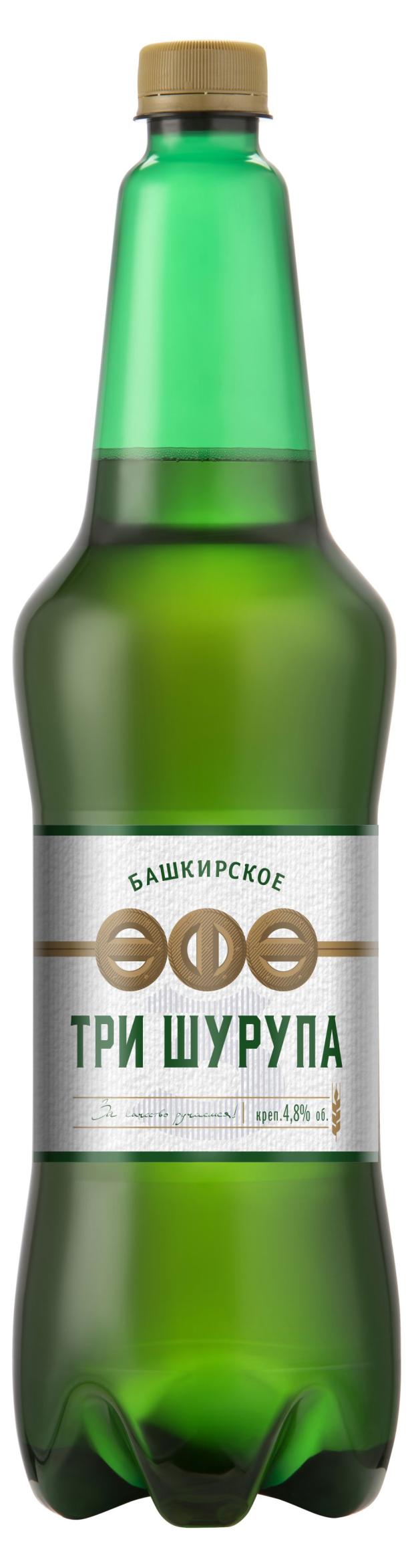 Пиво Три шурупа светлое фильтрованное, 1,15 л