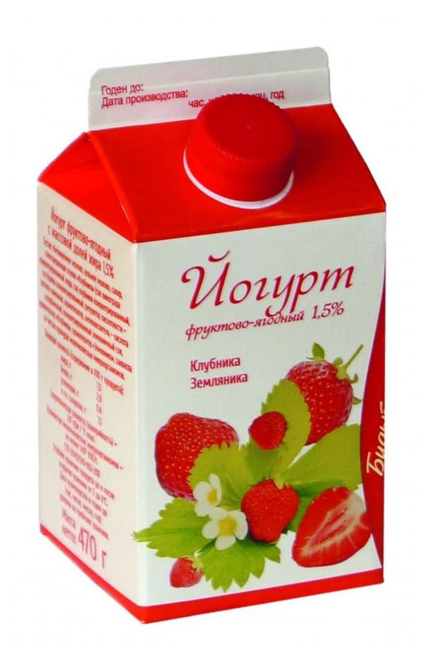 

Йогурт питьевой Из Вологды клубника земляника 1,5% БЗМЖ, 470 г