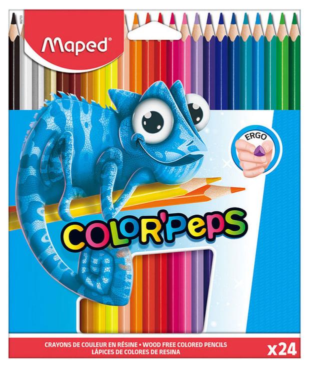 

Карандаши цветные Maped Pulse пластиковые, 24 цвета