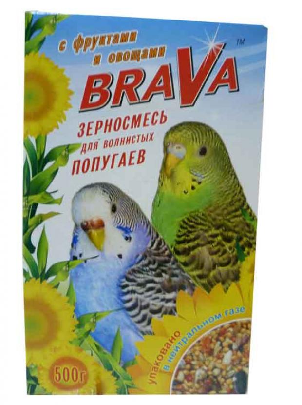 

Корм для волнистых попугаев Brava Зерносмесь с овощами и фруктами, 500 г