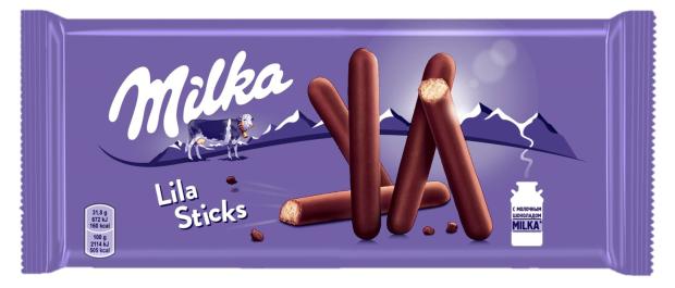 

Печенье-палочки Milka Lila Sticks покрытое молочным шоколадом, 112 г