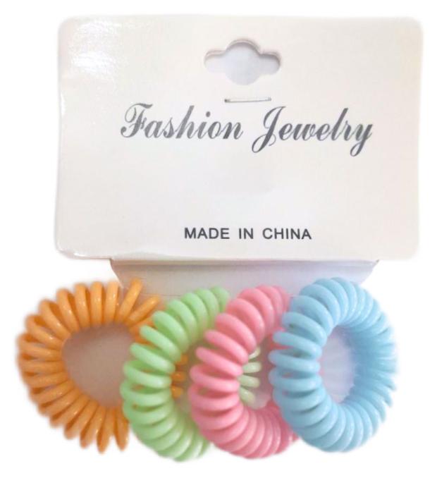

Набор резинок Fashion jewelry пружинки яркие, 4 шт