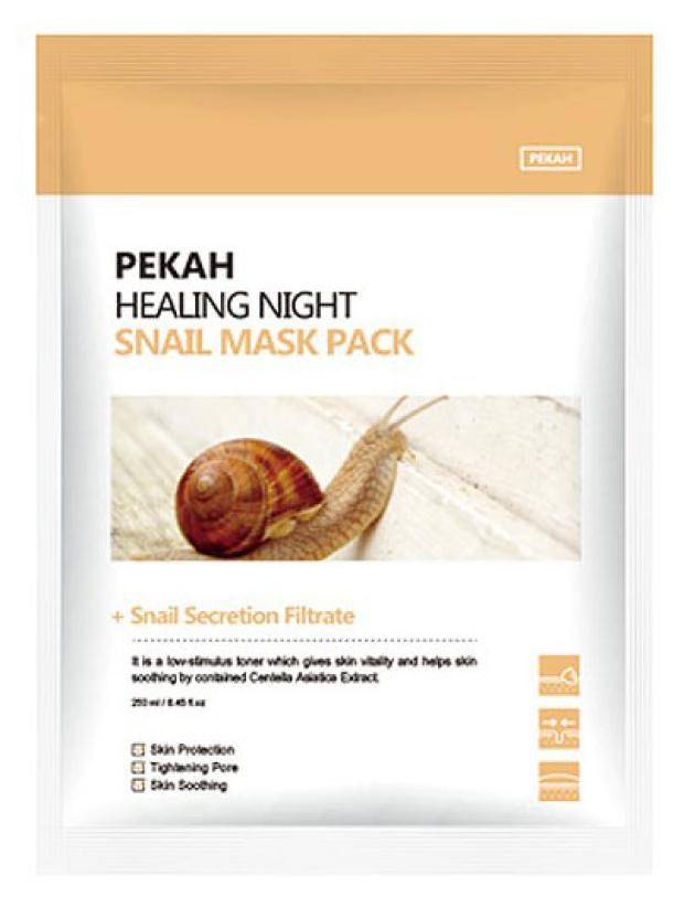 

Маска для лица Pekah Healing night Вечерняя восстанавливающая с муцином улитки, 25 мл