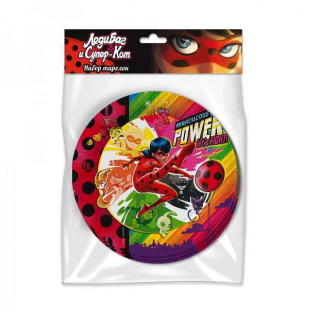 

Набор одноразовых тарелок Nd play Леди Баг и Супер-Кот бумага 18 см, 6 шт