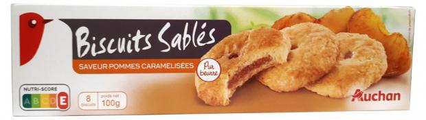 

Печенье песочное АШАН Biscuits Sables с карамелью и яблоком, 100 г