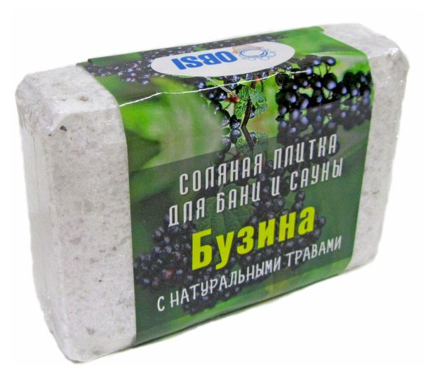 Cоляная плитка для бани и сауны OBSI Бузина с натуральным экстрактом, 1,3 кг