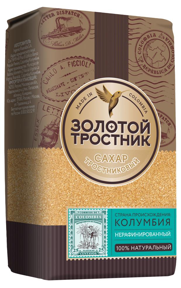 Сахар тростниковый Золотой Тростник нерафинированный, 900 г