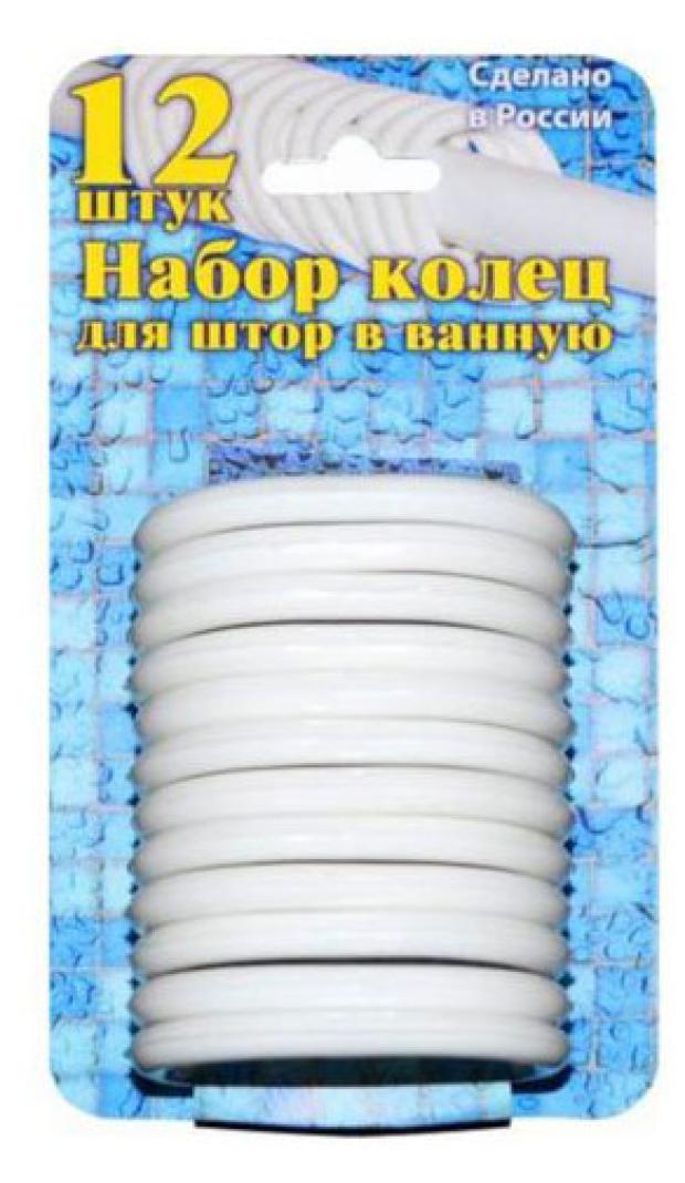 

Кольца для штор Виолет белые, 12 шт
