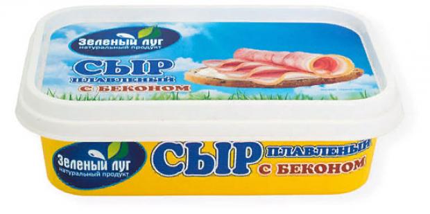 Сыр плавленый Зеленый луг с беконом 57% БЗМЖ, 180 г
