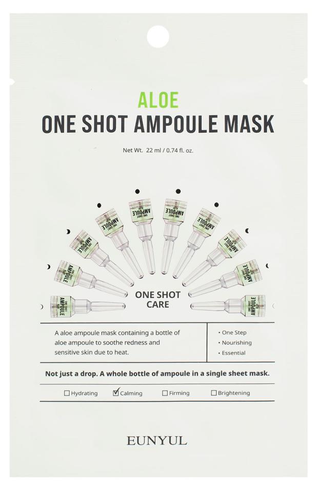 Маска тканевая для лица EUNYUL One Shot Ampoule Mask с экстрактом алоэ, 22 мл