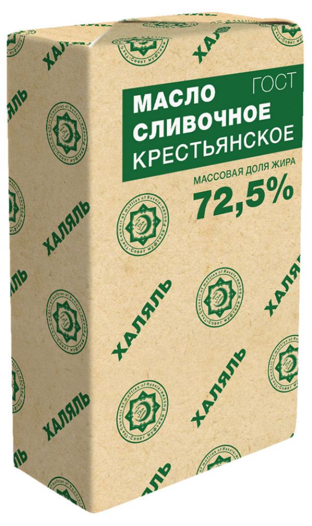 Масло сливочное Белый Медведь Халяль Крестьянское 72,5% БЗМЖ, 380 г