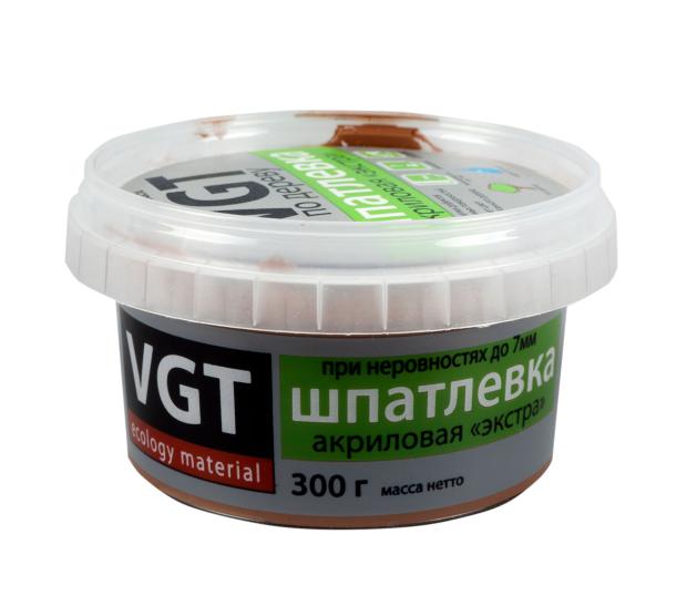 Шпатлевка акриловая VGT Экстра по дереву венге, 300 г шпатлевка акриловая vgt экстра по дереву дуб 300 г