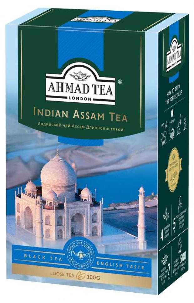 Чай черный Ahmad Tea индийский крупнолистовой, 100 г чай черный ahmad tea индийский чай ассам 100п 2г