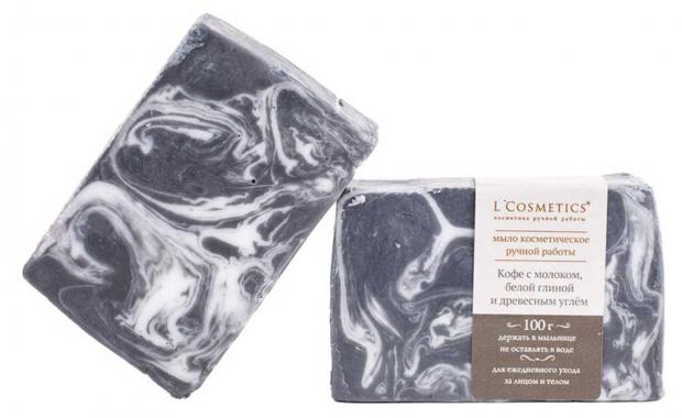 

Мыло косметическое L'Cosmetics Кофе с молоком ручная работа, 100 г
