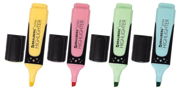 

Текстовыделитель BRAUBERG Super pastel, 4 цвета