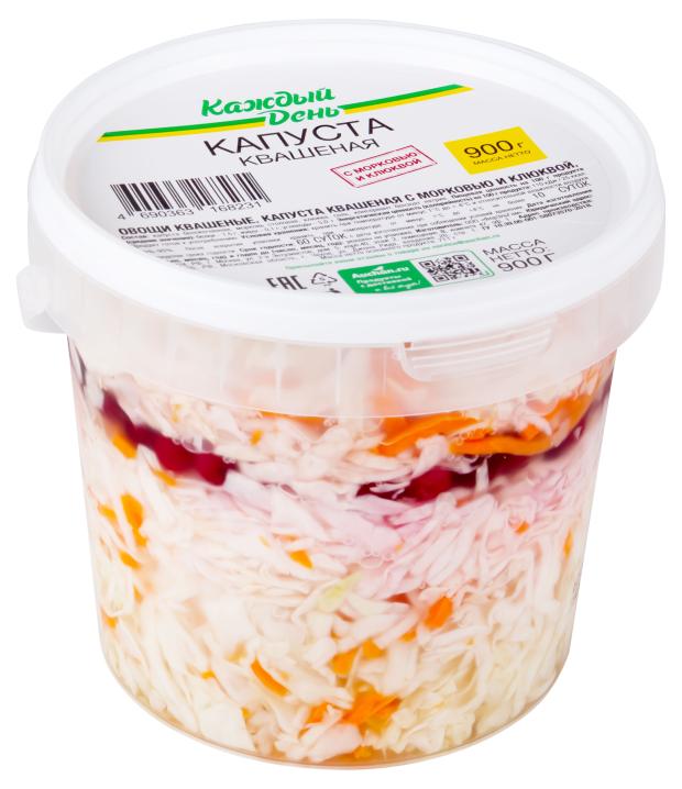 Капуста квашеная Каждый день с клюквой, 900 г