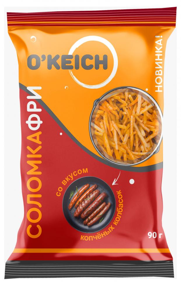 Чипсы O'KEICH Соломка ФРИ со вкусом копченых колбасок, 90 г