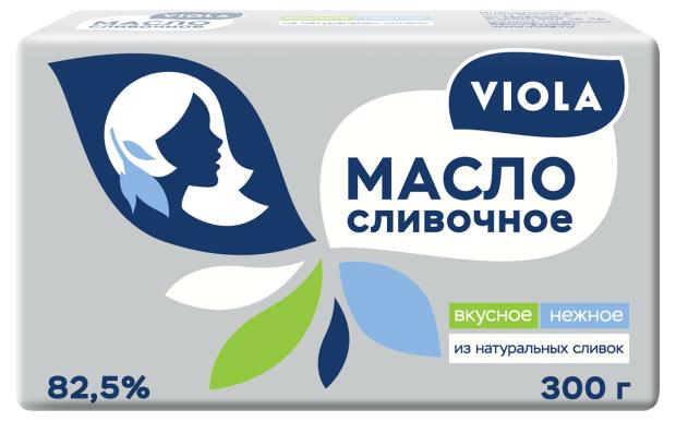 Масло сладкосливочное Viola 82,5%, 300 г масло сладкосливочное viola 82% 180 г