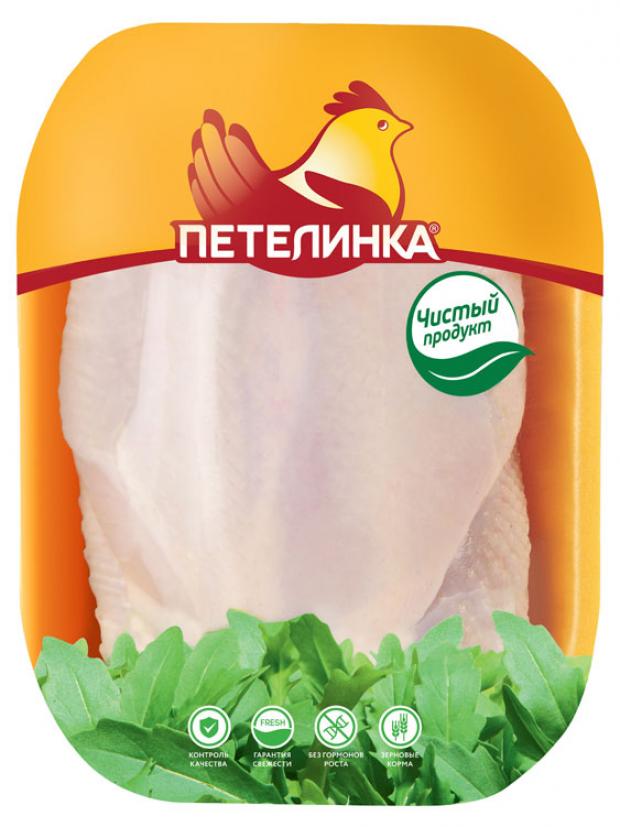 

Грудка цыпленка-бройлера Петелинка с кожей охлажденная (1 - 1,3 кг), 1 упаковка ~ 1,1 кг