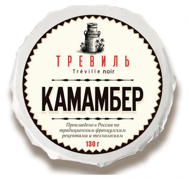 

Сыр мягкий «Тревиль» Камамбер Нуар с белой плесенью 45%, 130 г