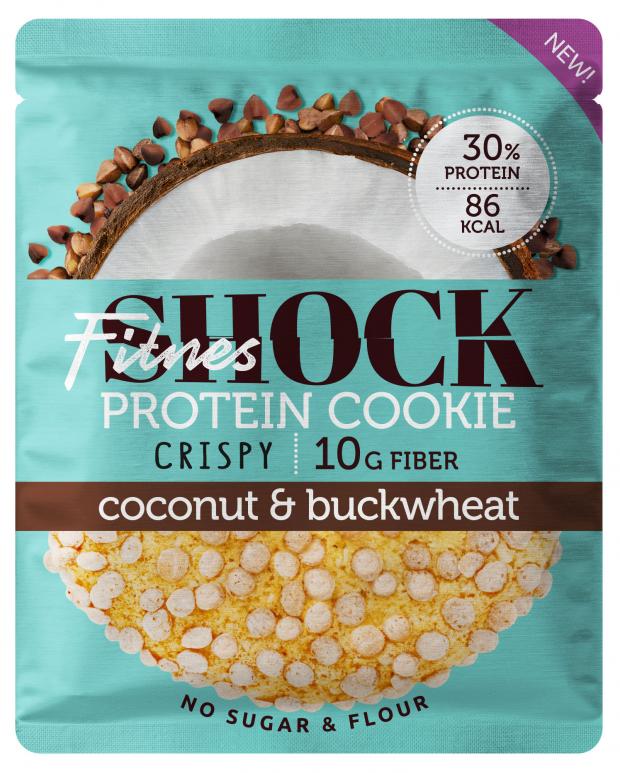 

Печенье протеиновое FitnesSHOCK CRISPY Кокос-гречка, 30 г