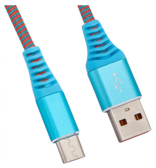 USB кабель Liberty Project Micro USB Носки голубой