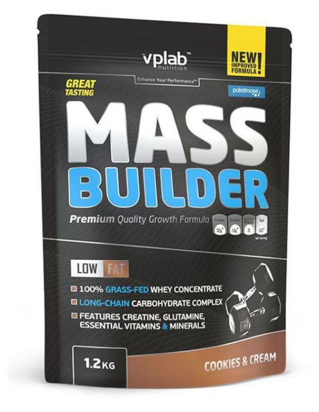 

Гейнер Mass Builder, вкус «Печенье и крем» VPLab, 1,2 кг