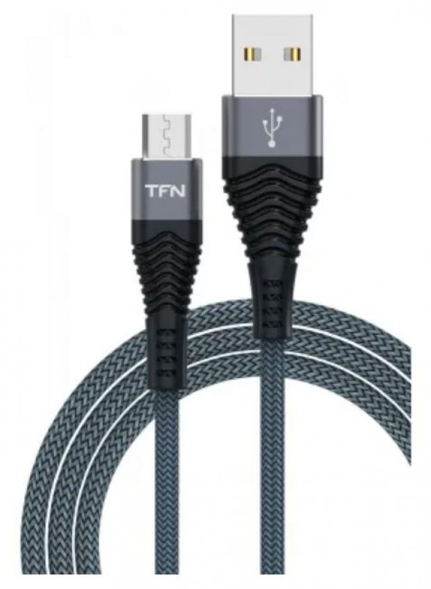 Кабель TFN Forza USB Micro USB графит, 1 м кабель baseus micro usb для xiaomi redmi двусторонний 0 5 м 1 м 2 м 3 м для быстрой зарядки и передачи данных для телефонов samsung