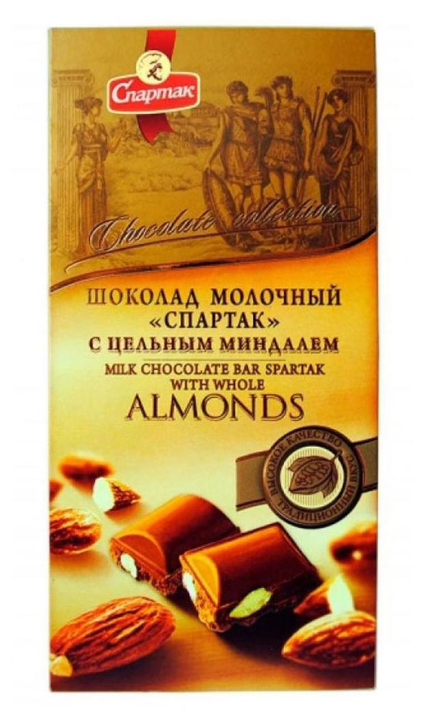 Шоколад молочный Спартак с миндалем, 90 г