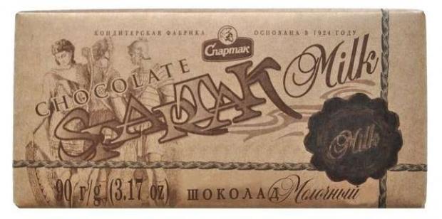 

Шоколад Спартак молочный, 90 г