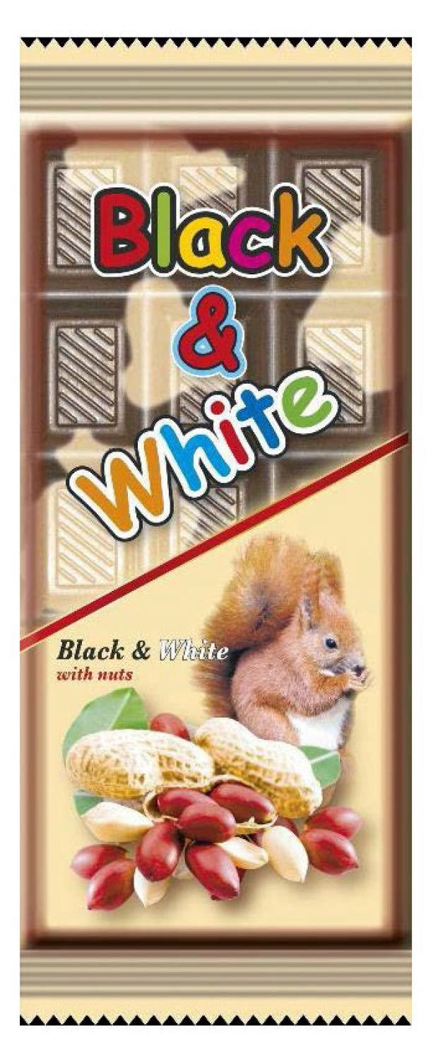 

Шоколад CHOCOYOCO Black&White с арахисом, 80 г