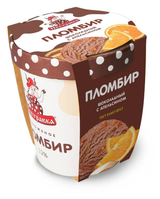 Мороженое Пестравка Шоколад-Апельсин БЗМЖ, 270 г