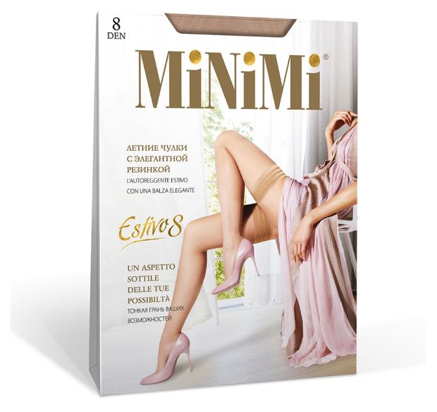 Чулки женские MINIMI Estivo 8 Daino, M/L