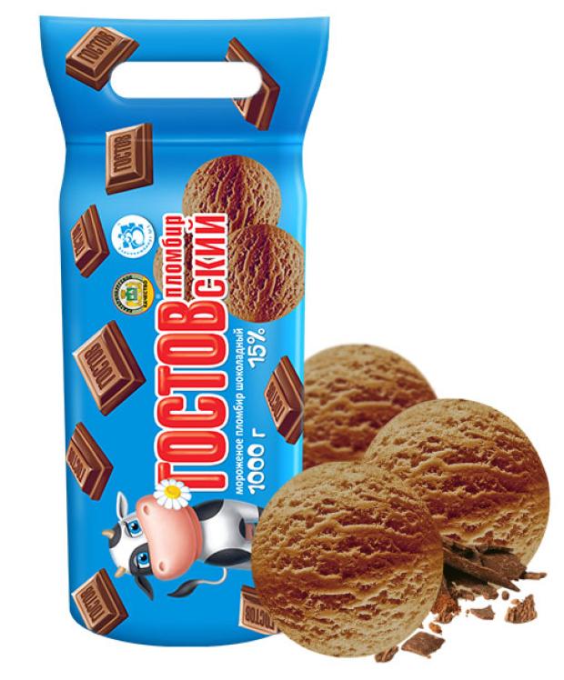 Мороженое пломбир ГОСТОВский шоколадное, 500 г