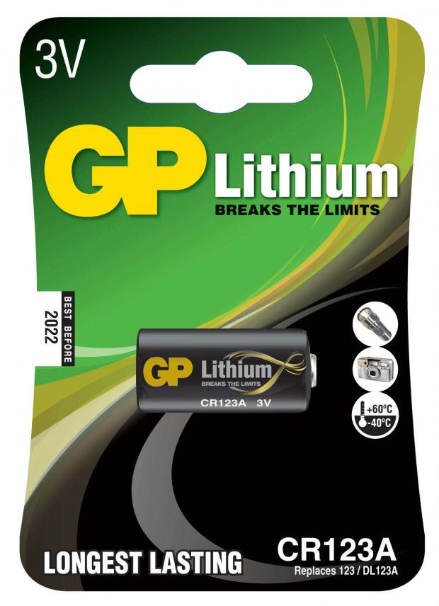 

Батарейка GP Lithium CR123A литиевая, 1 шт