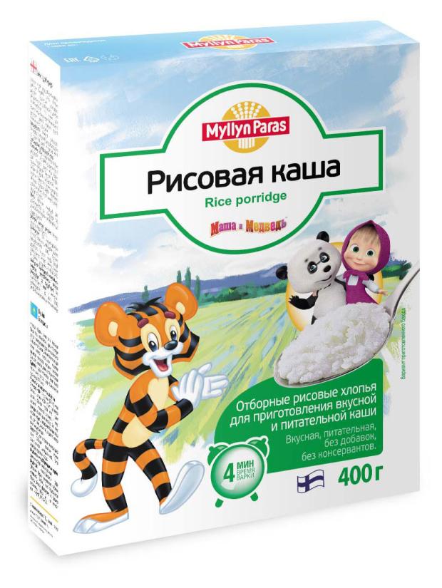 Каша рисовая Myllyn Paras, 400 г каша myllyn paras 400г гречневая