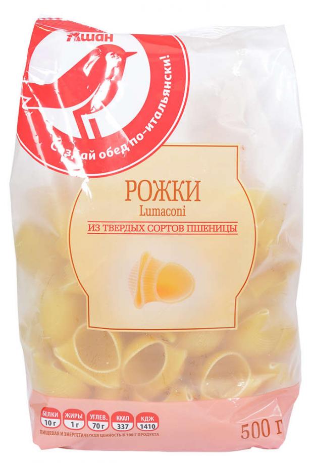

Рожки АШАН Lumaconi, 500 г