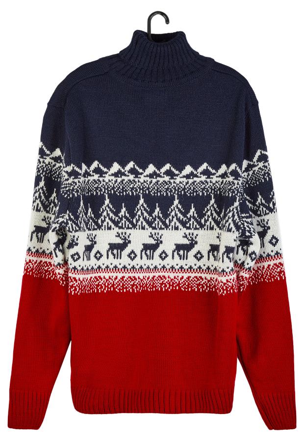 

Джемпер мужской WIN&WOOL сине-красный