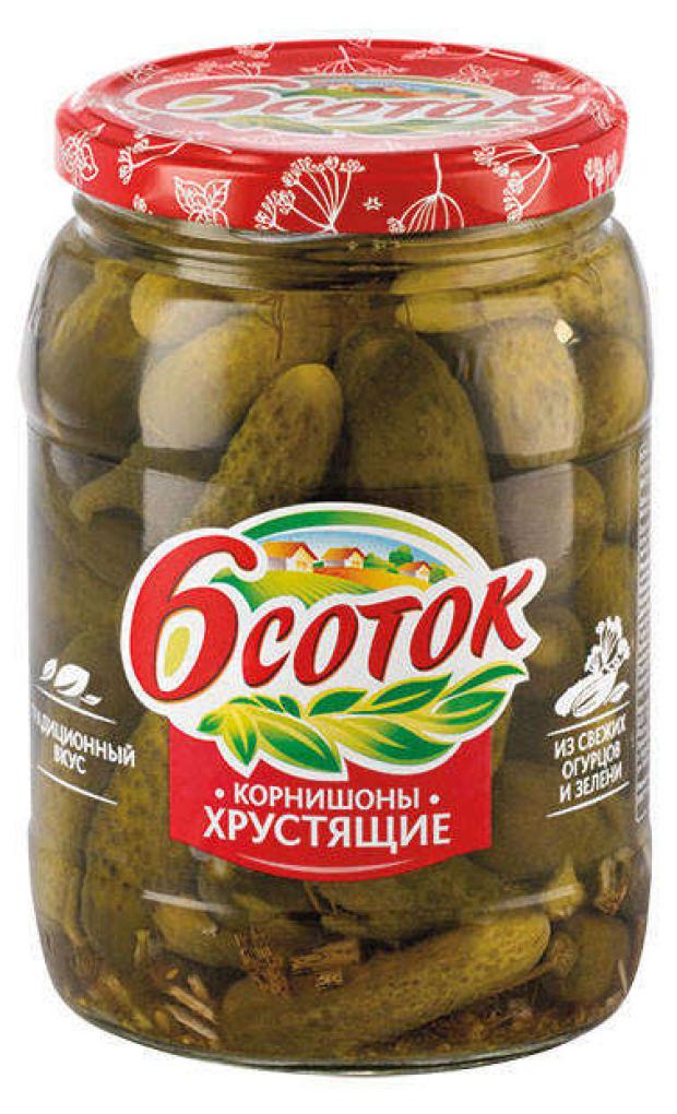 

Корнишоны маринованные «6 соток» хрустящие, 680 г
