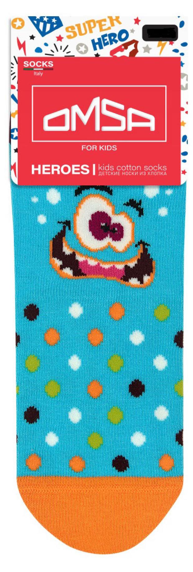 Носки для мальчиков OMSA kids Heroes blu chiaro, р 31-34