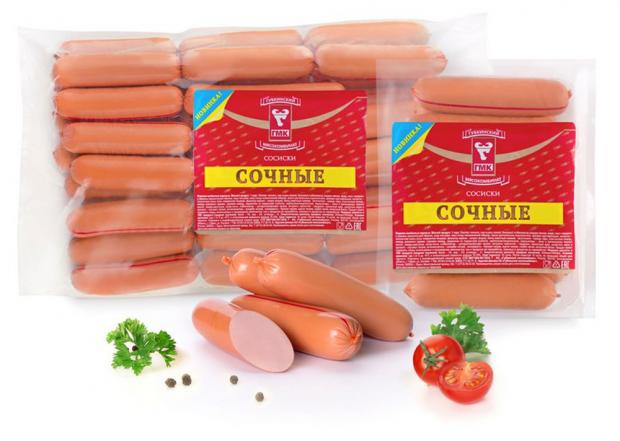 Сосиски свиные Губкинский мясокомбинат Сочные, 500 г