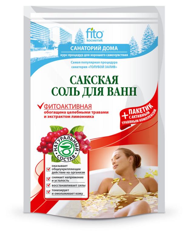 

Соль для ванн Санаторий дома Сакская Фитоактивная, 500 г+30 г